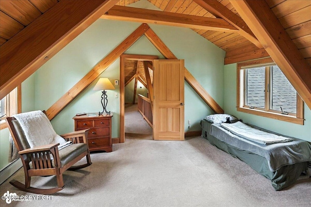 33405 Keystone Dr, Soldotna, AK 99669 - carpeted bedroom with wooden ceiling and a baseboard heating unit