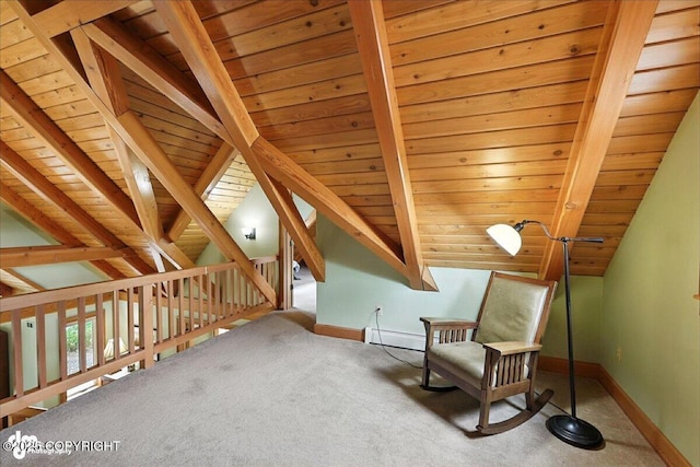 33405 Keystone Dr, Soldotna, AK 99669 - living area with wooden ceiling and carpet