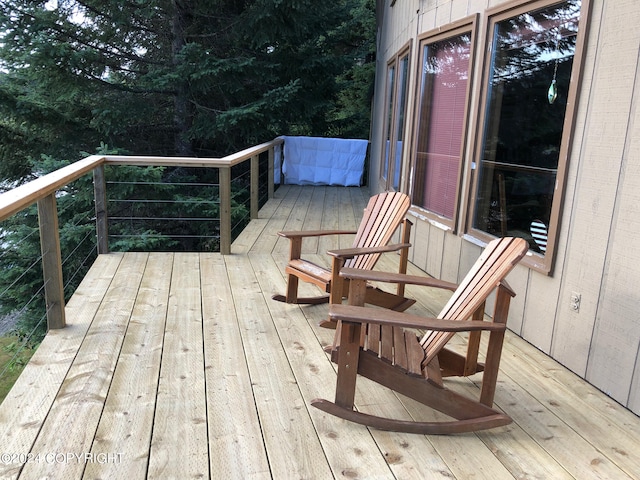 view of wooden deck