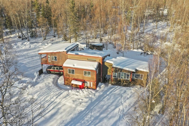 view of snowy aerial view