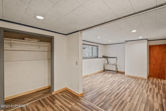 interior space featuring light hardwood / wood-style floors