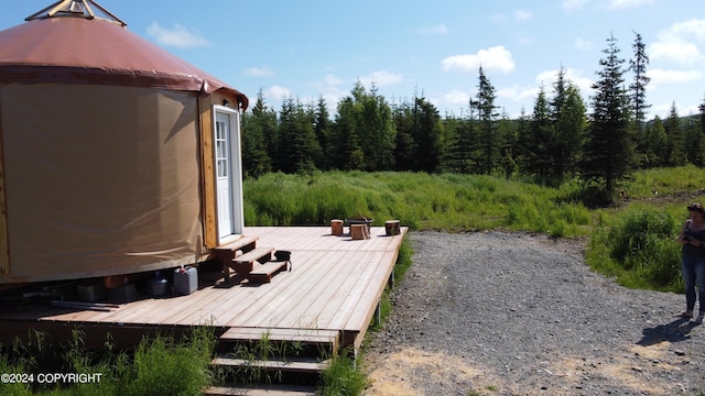 view of yard with a gazebo