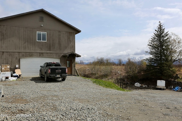 view of home's exterior featuring a garage