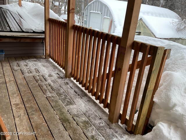 1832 Nerka Loop, Dillingham, AK 99576 - view of snow covered deck
