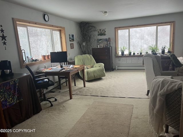 1832 Nerka Loop, Dillingham, AK 99576 - office space with carpet floors, plenty of natural light, and a baseboard radiator