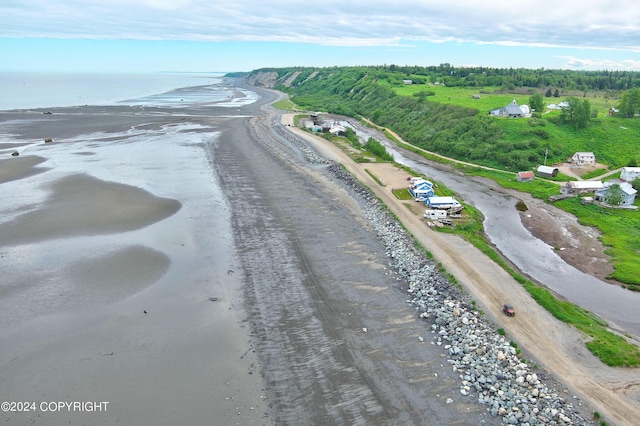 15264 Airport Ln, Ninilchik, AK 99639 - drone / aerial view featuring a view of the beach and a water view