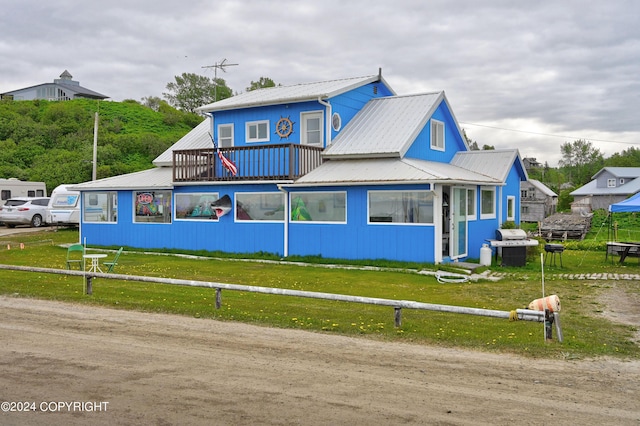 15264 Airport Ln, Ninilchik, AK 99639 - exterior space with metal roof and a front lawn