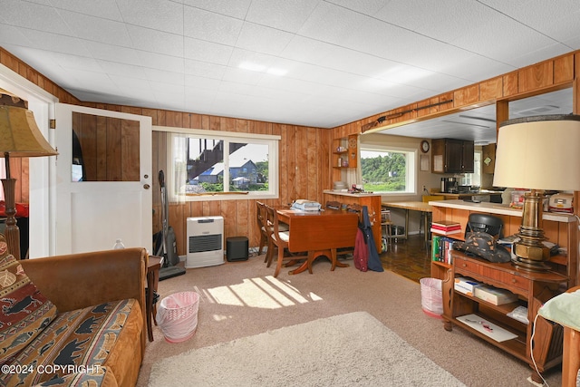 15264 Airport Ln, Ninilchik, AK 99639 - carpeted office space featuring wood walls