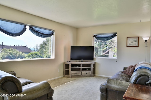 view of carpeted living room