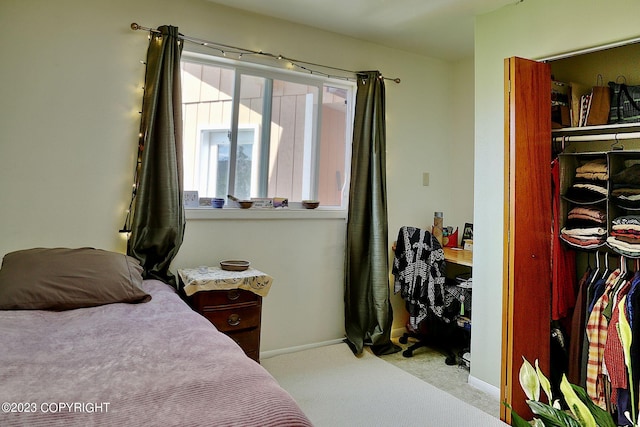 view of carpeted bedroom