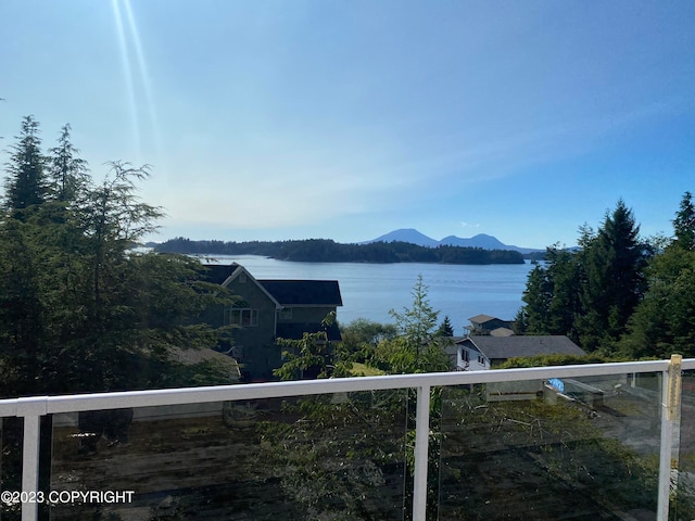 property view of water with a mountain view