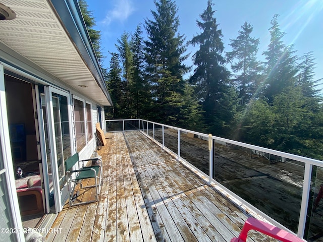 view of wooden terrace