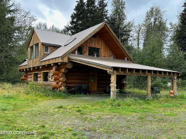 344 Eagle Bluff Dr, Haines, AK 99827 - view of home's exterior featuring log siding