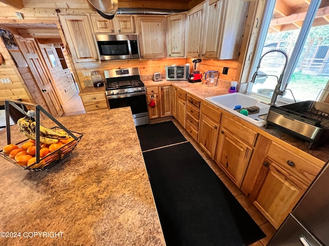 kitchen featuring stainless steel appliances and sink