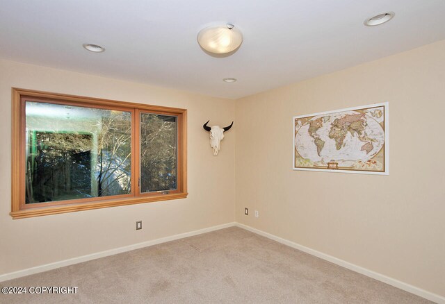 empty room featuring carpet flooring