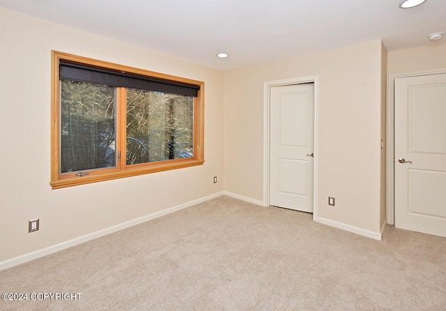 interior space with light colored carpet