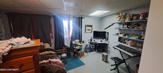 9450 Keshon Cir, Wasilla, AK 99654 - office area featuring concrete floors and a paneled ceiling