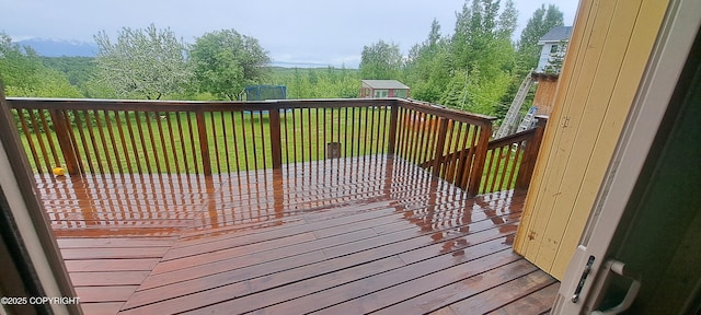 9450 Keshon Cir, Wasilla, AK 99654 - wooden deck with a lawn