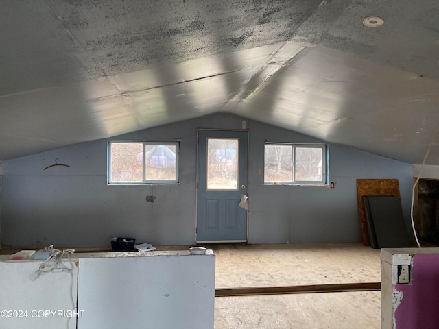 bonus room with lofted ceiling