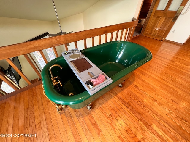 details featuring wood-type flooring