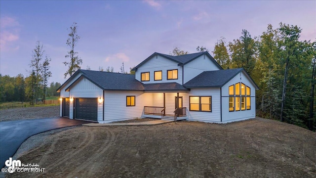 view of front of house featuring a garage