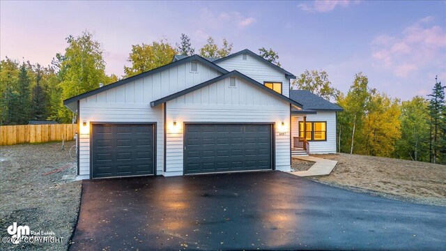 view of front of house featuring a garage