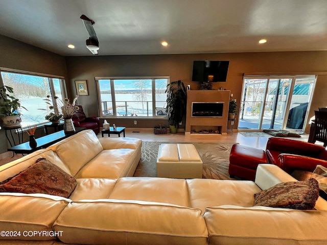 living room with a healthy amount of sunlight