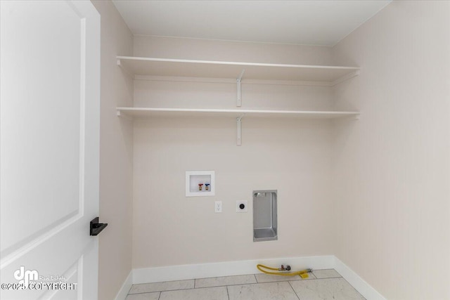 laundry room featuring hookup for a washing machine and hookup for an electric dryer