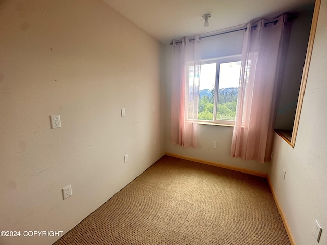 empty room with light colored carpet