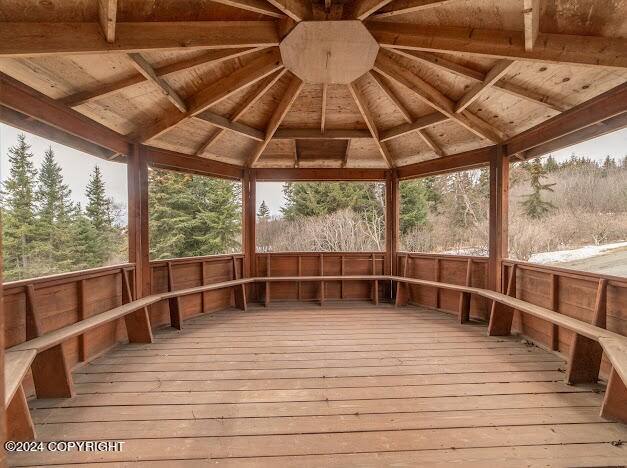 deck featuring a gazebo