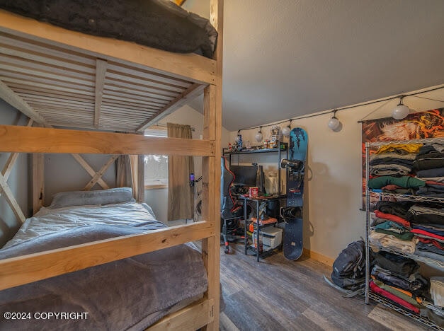 bedroom featuring hardwood / wood-style flooring