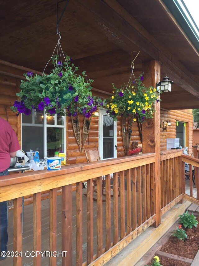 view of wooden terrace