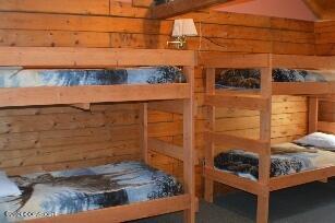 bedroom featuring wooden walls