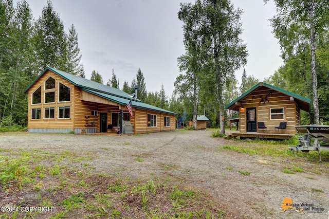 exterior space with covered porch