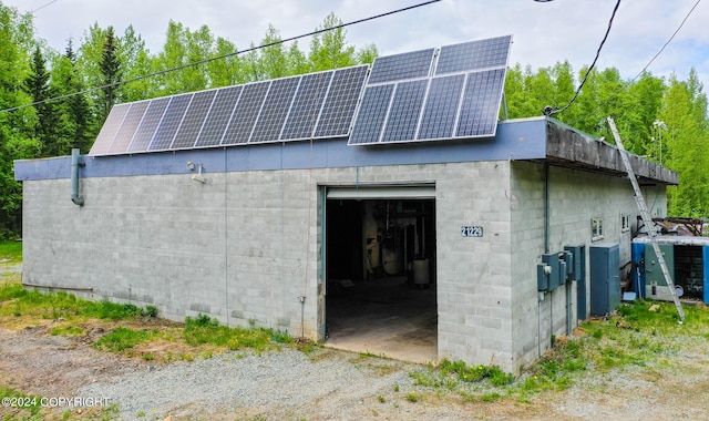 view of shed / structure featuring a garage