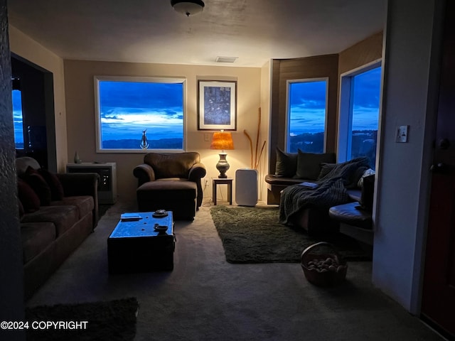 view of carpeted living room