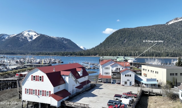 property view of mountains with a water view