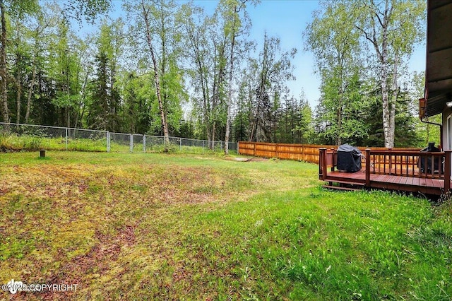 44775 Carver Dr, Kenai, AK 99611 - view of yard with a wooden deck