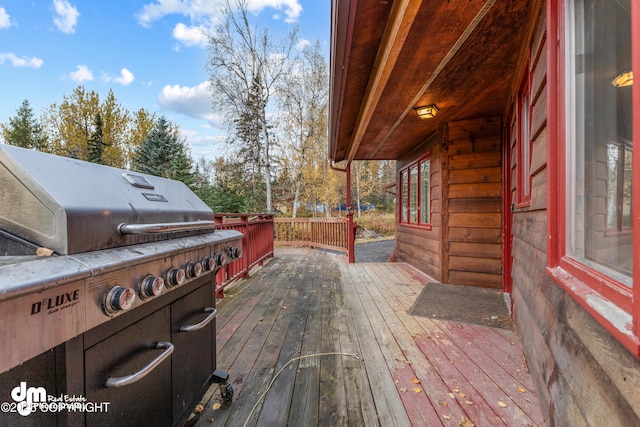 view of wooden deck