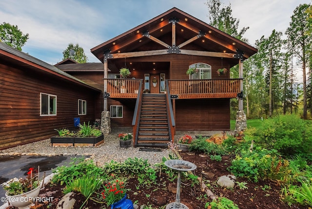 view of rear view of property