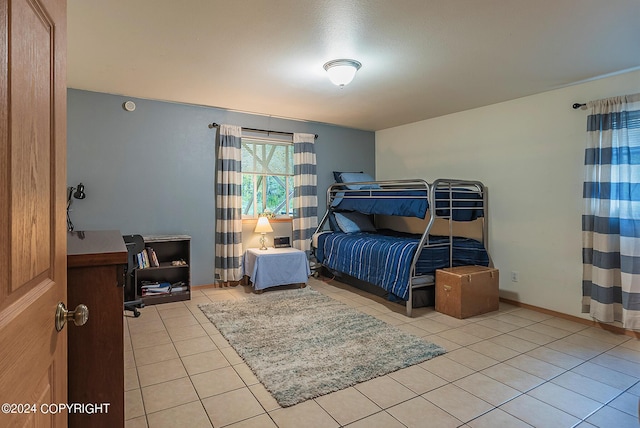 view of tiled bedroom