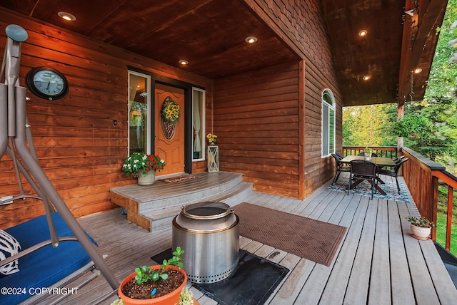 view of wooden terrace