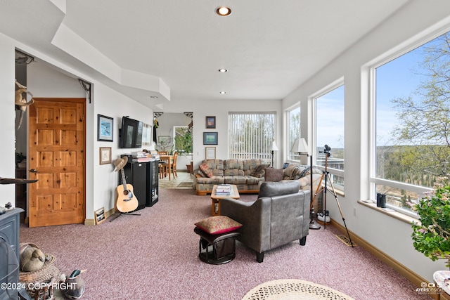 view of carpeted living room
