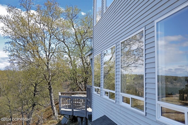 exterior space with a wooden deck