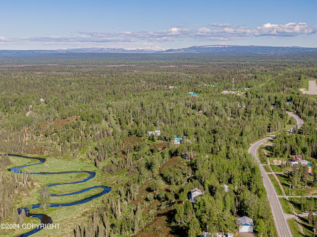 aerial view featuring a mountain view