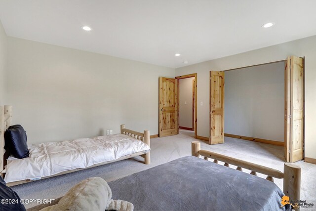 view of carpeted bedroom