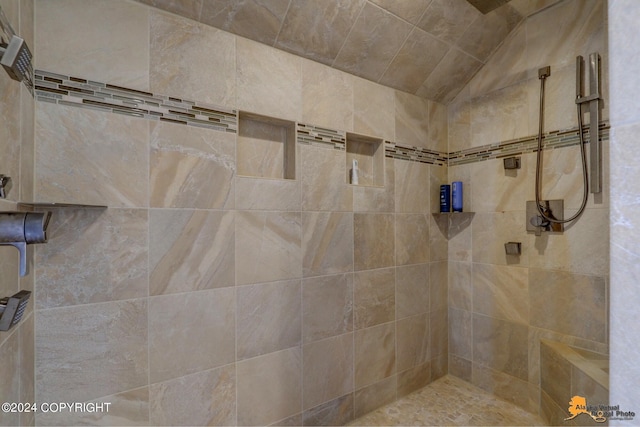 bathroom with tiled shower