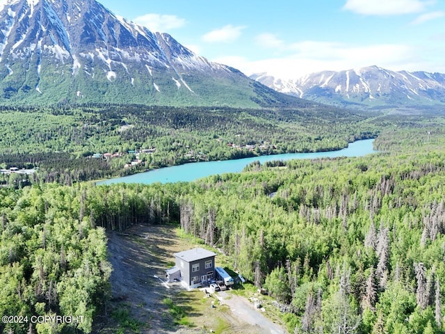 mountain view featuring a water view