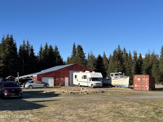 view of home's exterior with a garage