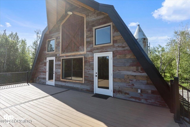 view of wooden deck